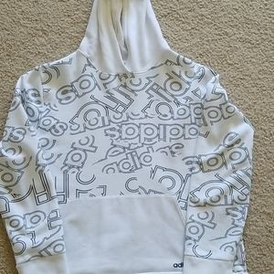 Boys Adias Hooded Sweatshirt